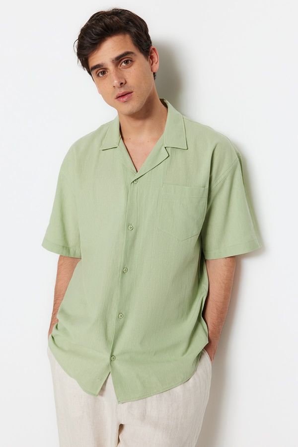 Trendyol Trendyol Shirt - Green - Oversize