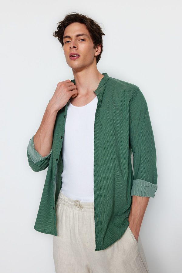 Trendyol Trendyol Shirt - Green - Slim fit