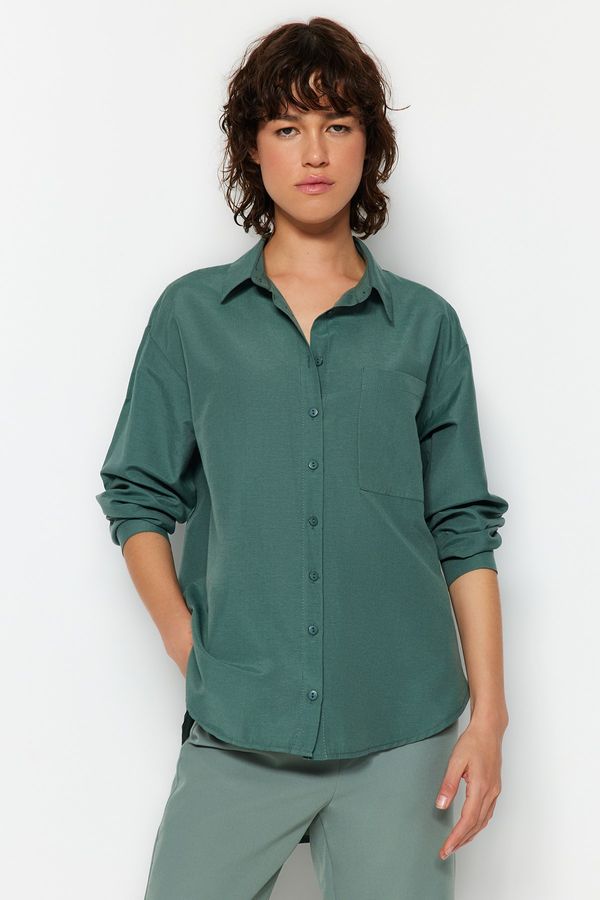 Trendyol Trendyol Shirt - Khaki - Oversize
