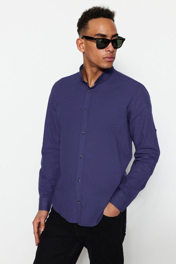Trendyol Trendyol Shirt - Navy blue - Slim fit