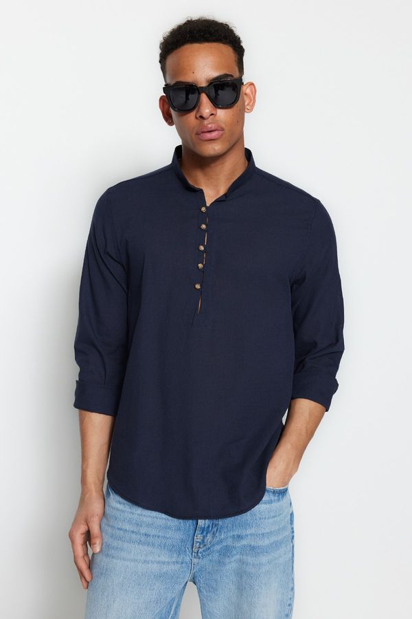 Trendyol Trendyol Shirt - Navy blue - Slim fit