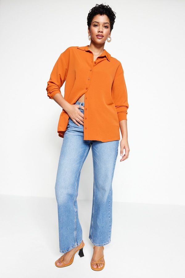 Trendyol Trendyol Shirt - Orange - Oversize