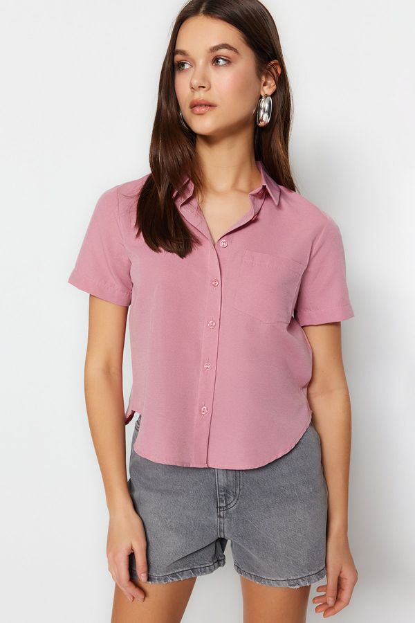 Trendyol Trendyol Shirt - Pink - Fitted