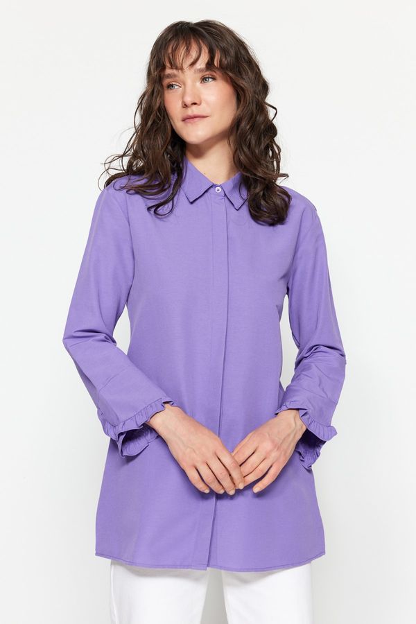 Trendyol Trendyol Shirt - Purple - Regular fit