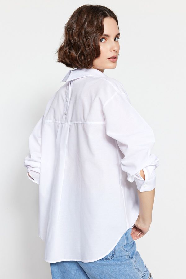 Trendyol Trendyol Shirt - White - Oversize