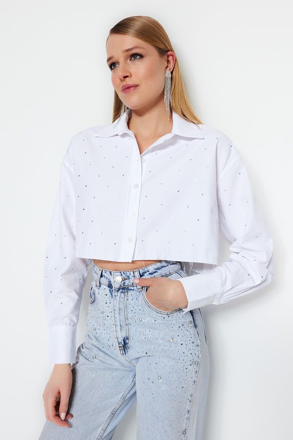 Trendyol Trendyol Shirt - White - Oversize