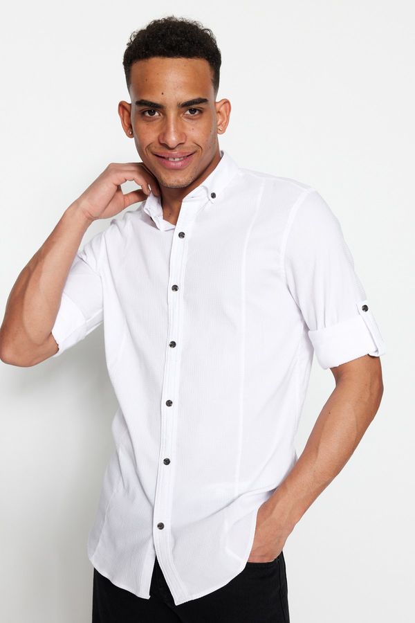 Trendyol Trendyol Shirt - White - Slim fit