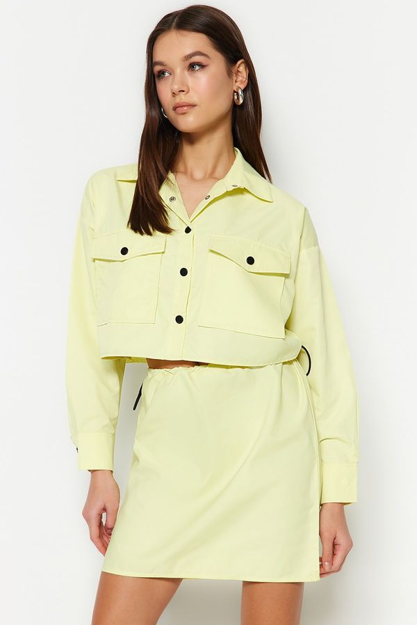 Trendyol Trendyol Shirt - Yellow - Oversize