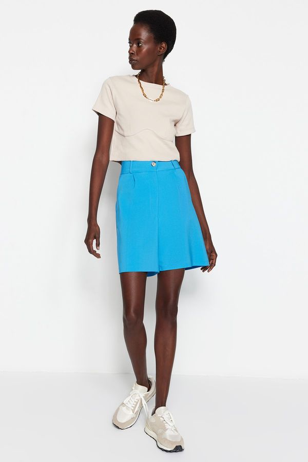 Trendyol Trendyol Shorts - Blue - High Waist