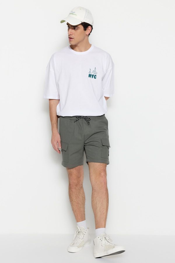 Trendyol Trendyol Shorts - Khaki - Normal Waist