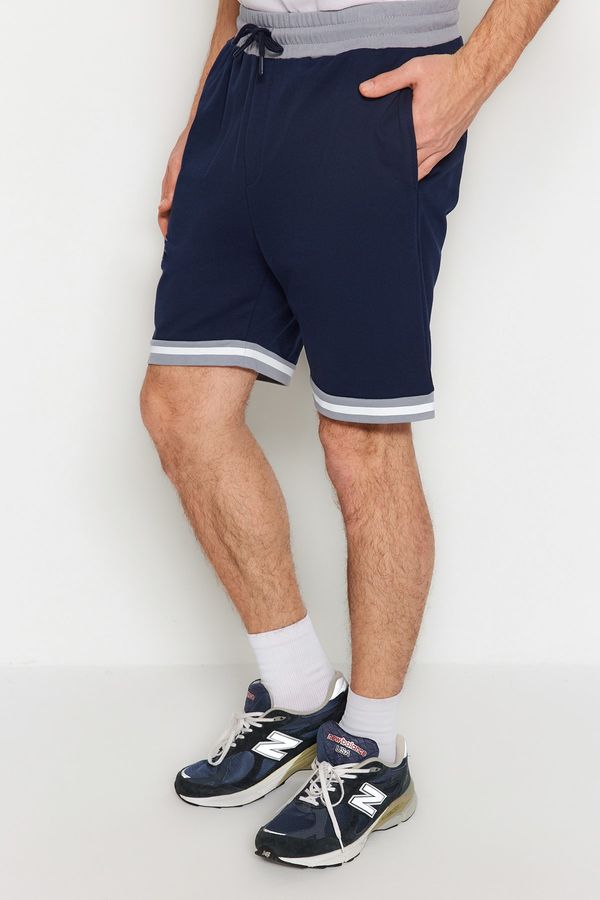 Trendyol Trendyol Shorts - Navy blue - Normal Waist