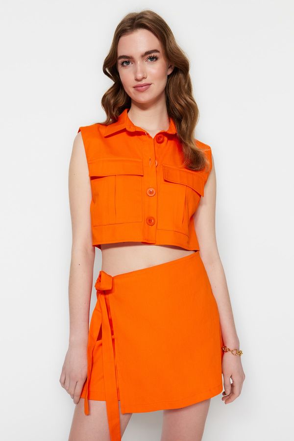 Trendyol Trendyol Shorts - Orange - High Waist