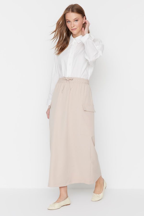 Trendyol Trendyol Skirt - Beige - Maxi