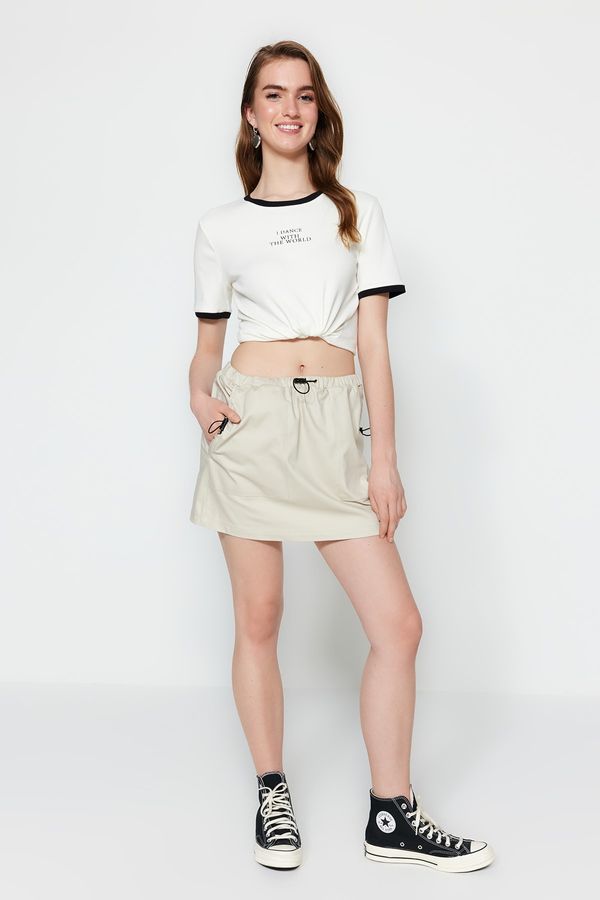 Trendyol Trendyol Skirt - Beige - Mini