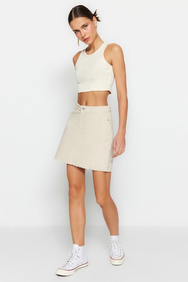 Trendyol Trendyol Skirt - Ecru - Mini