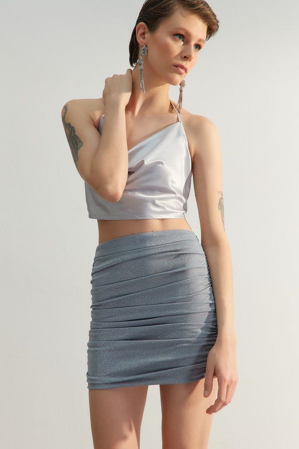Trendyol Trendyol Skirt - Gray - Mini
