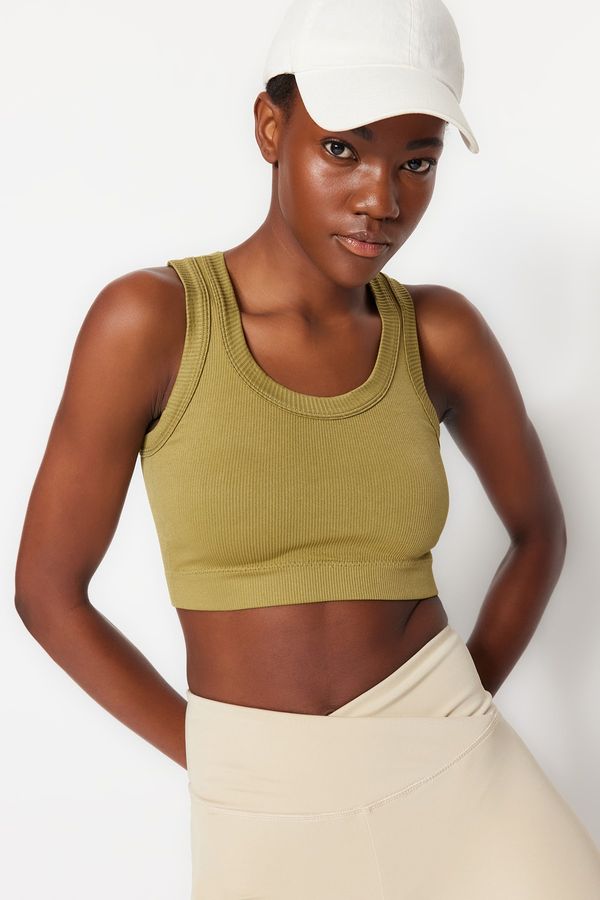 Trendyol Trendyol Sports Bra - Khaki - Plain