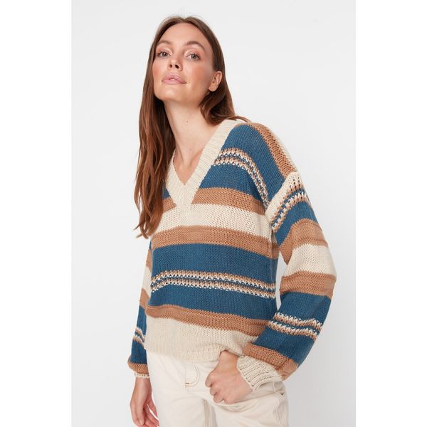 Trendyol Trendyol Stone Color Block Knitwear Sweater