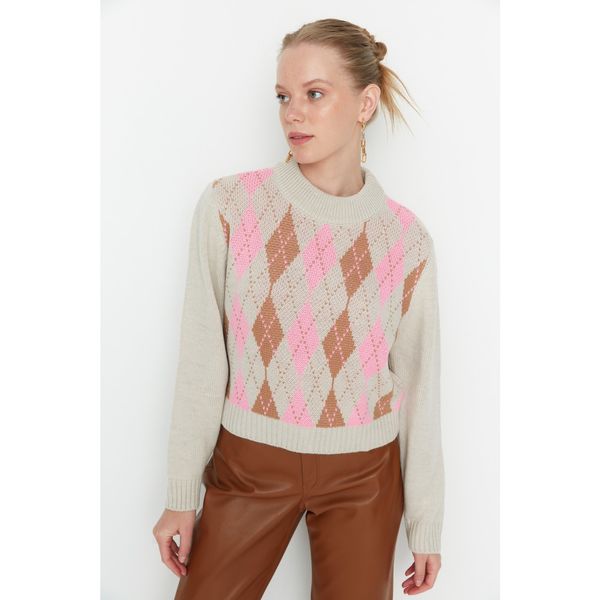 Trendyol Trendyol Stone Jacquard Knitwear Sweater