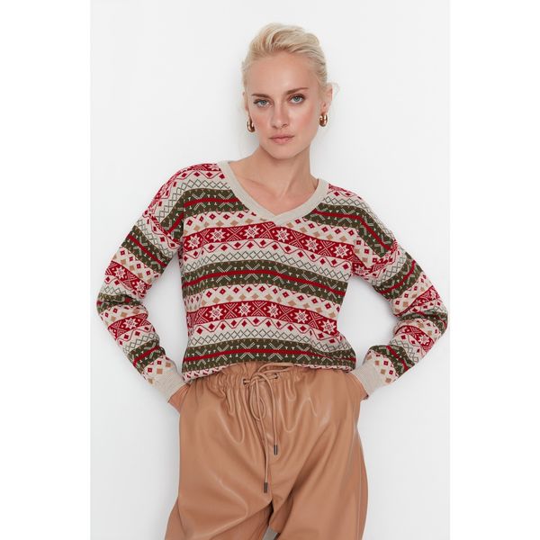 Trendyol Trendyol Stone Jacquard Knitwear Sweater