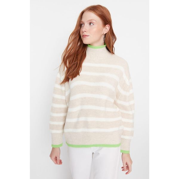 Trendyol Trendyol Stone Oversize Color Block Knitwear Sweater