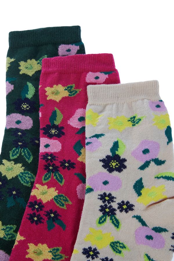 Trendyol Trendyol Stone Patterned 3-Pack Socks