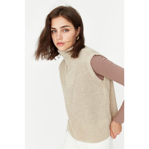 Trendyol Trendyol Stone Standing Collar Knitwear Sweater