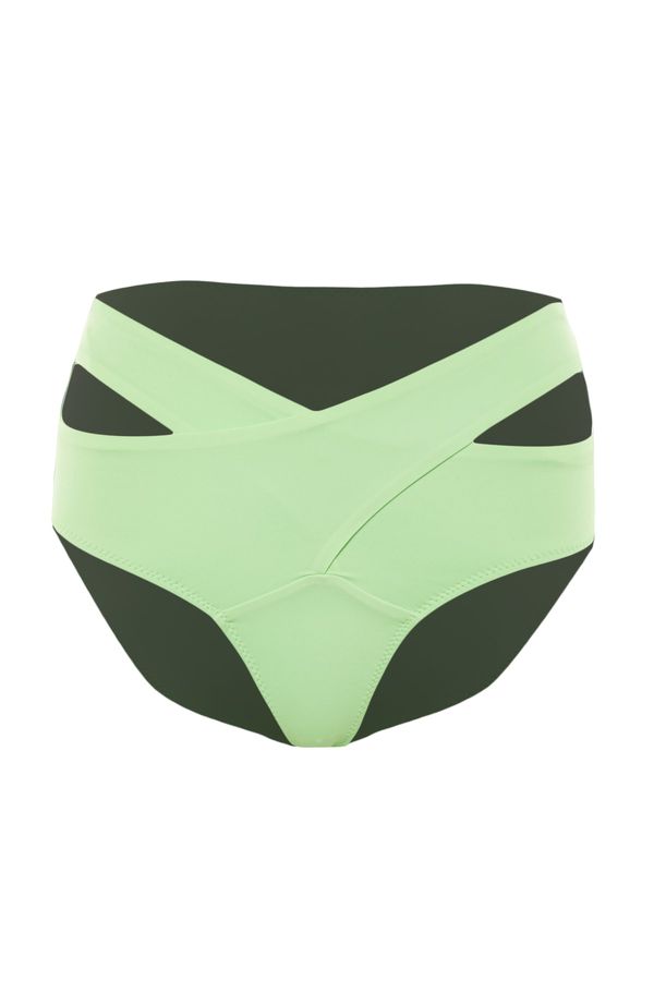Trendyol Trendyol Summer Green Cut Out Detailed High Waist Bikini Bottom