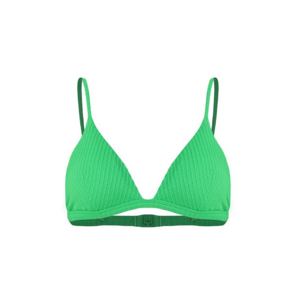 Trendyol Trendyol Summer Green Textured Triangle Bikini Top