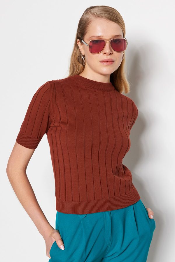 Trendyol Trendyol Sweater - Brown - Fitted