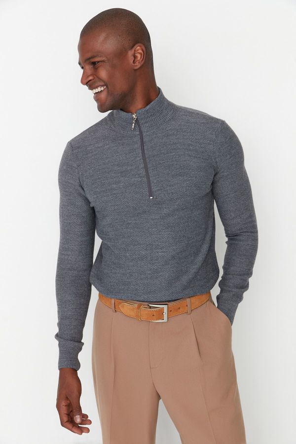 Trendyol Trendyol Sweater - Gray - Slim fit