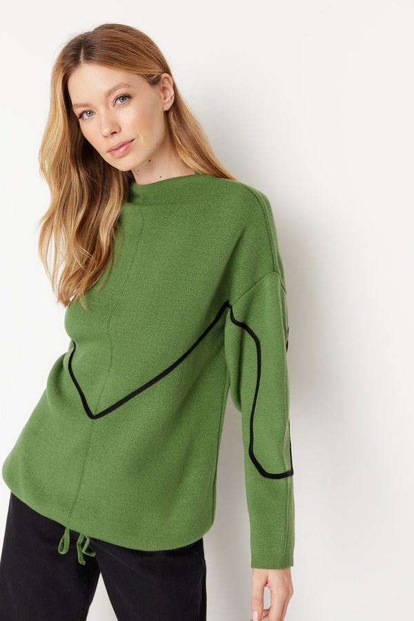 Trendyol Trendyol Sweater - Khaki - Fitted