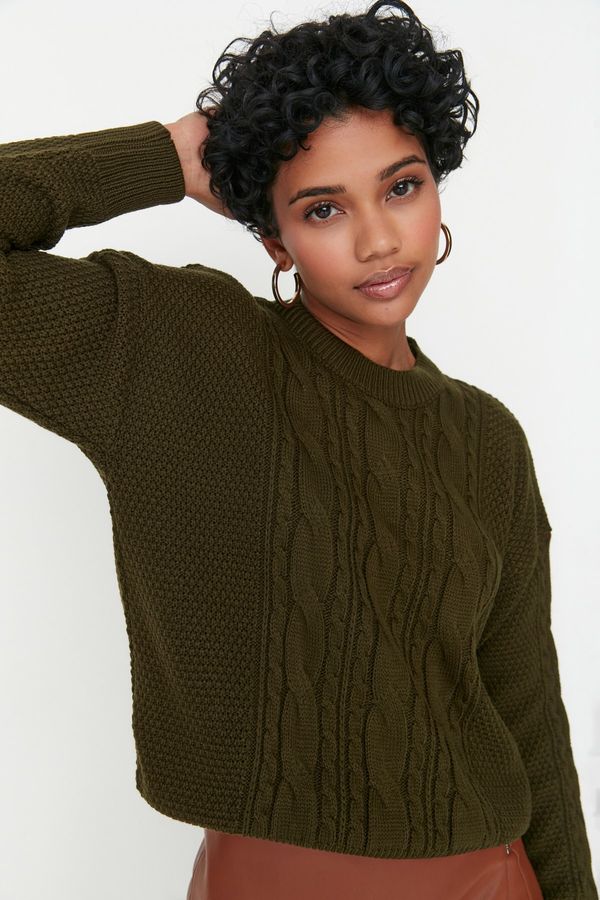 Trendyol Trendyol Sweater - Khaki - Regular fit