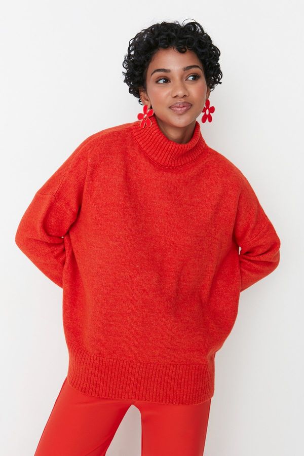 Trendyol Trendyol Sweater - Orange - Oversize