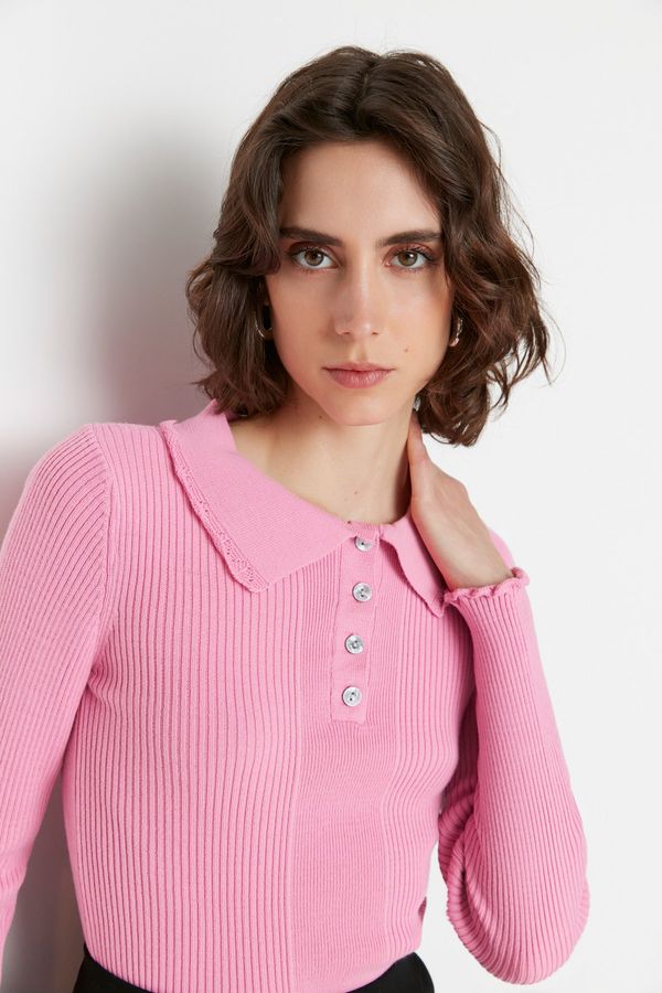 Trendyol Trendyol Sweater - Pink - Slim fit