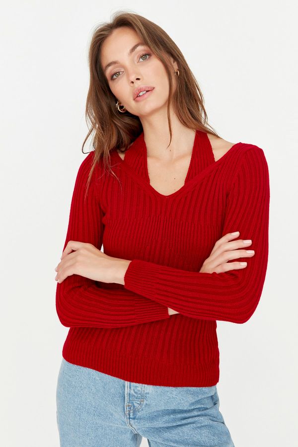 Trendyol Trendyol Sweater - Red - Slim fit