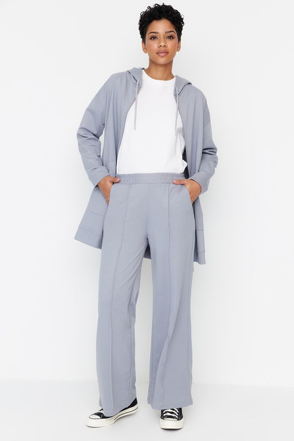 Trendyol Trendyol Sweatpants - Blue - Wide leg