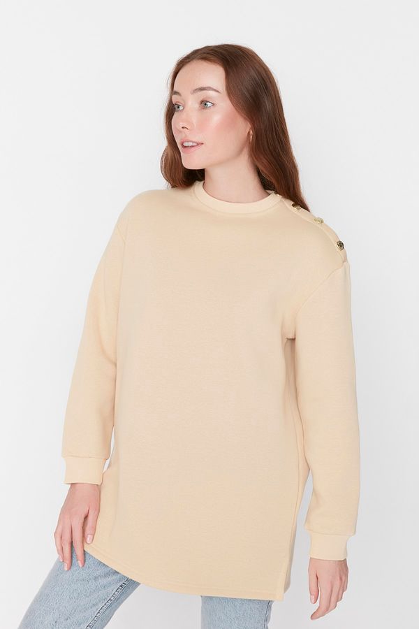 Trendyol Trendyol Sweatshirt - Beige - Regular fit