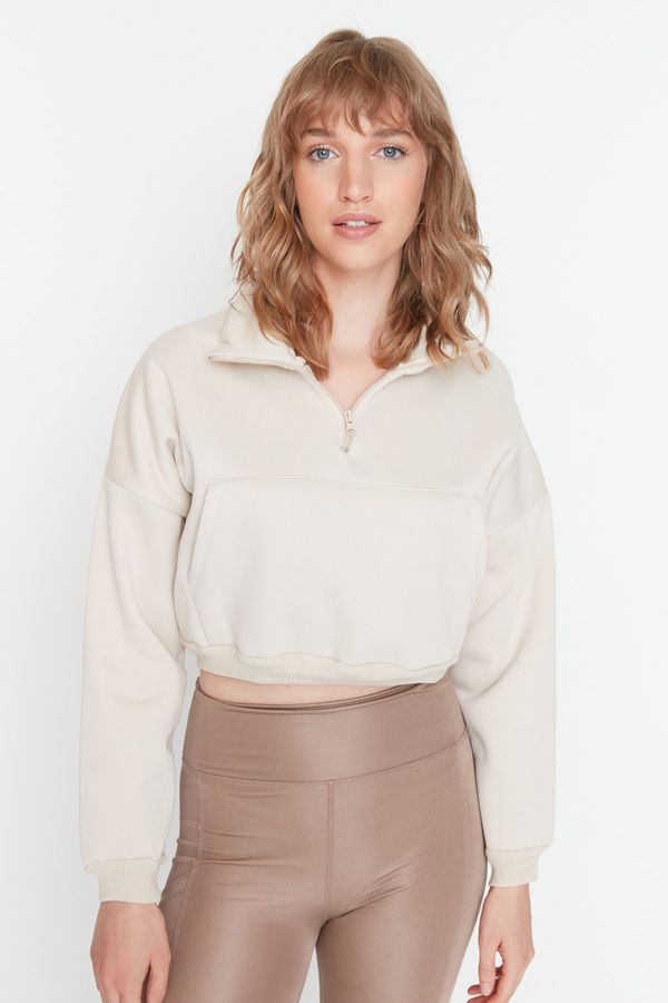 Trendyol Trendyol Sweatshirt - Beige - Regular fit