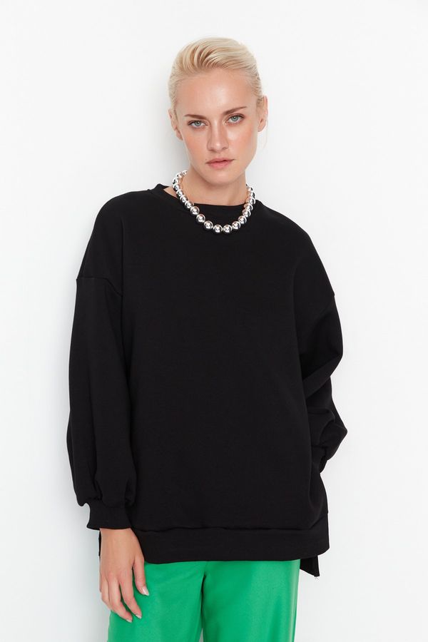 Trendyol Trendyol Sweatshirt - Black - Oversize