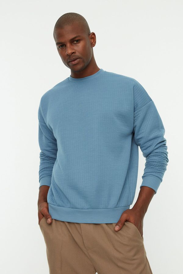 Trendyol Trendyol Sweatshirt - Blue - Oversize