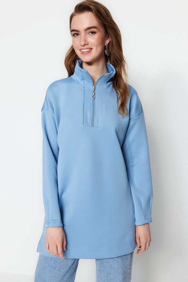 Trendyol Trendyol Sweatshirt - Blue - Oversize