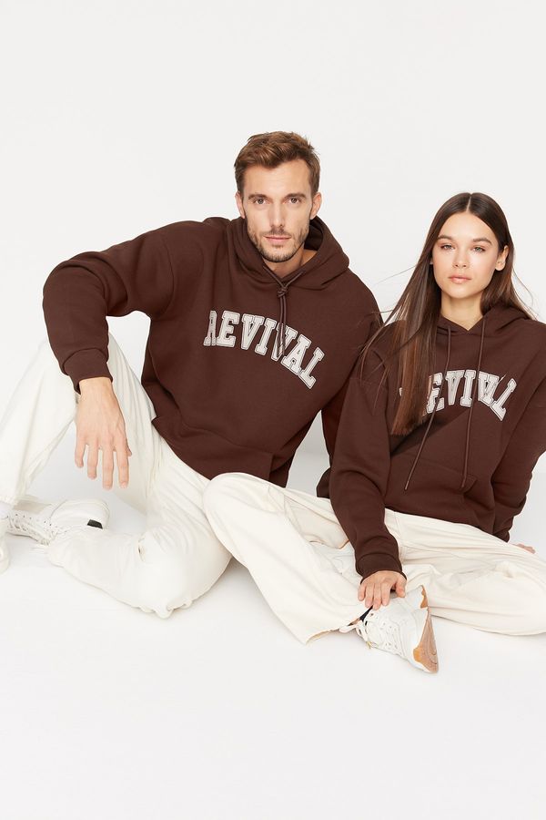 Trendyol Trendyol Sweatshirt - Brown - Oversize