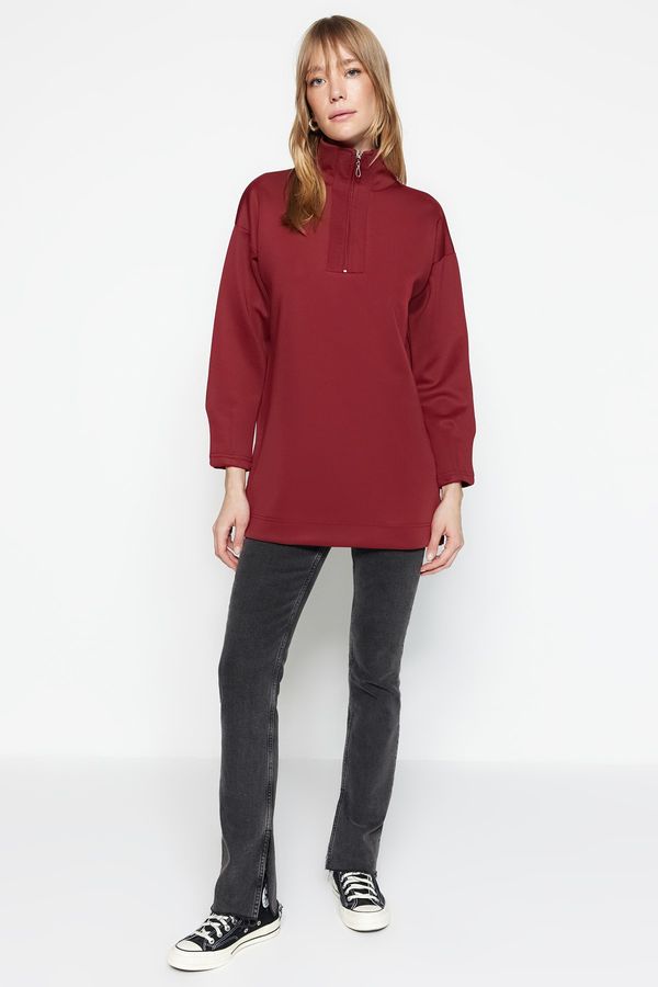 Trendyol Trendyol Sweatshirt - Burgundy - Oversize