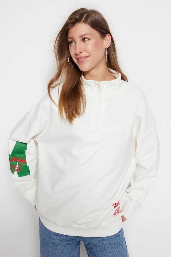 Trendyol Trendyol Sweatshirt - Ecru - Regular fit