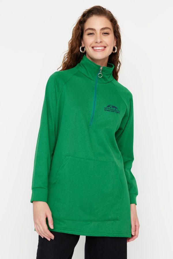 Trendyol Trendyol Sweatshirt - Green - Oversize