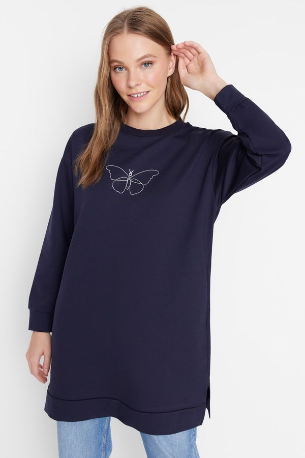 Trendyol Trendyol Sweatshirt - Navy blue - Regular