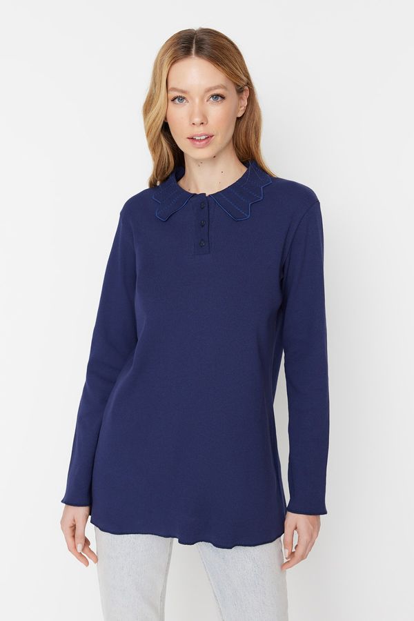 Trendyol Trendyol Sweatshirt - Navy blue - Regular