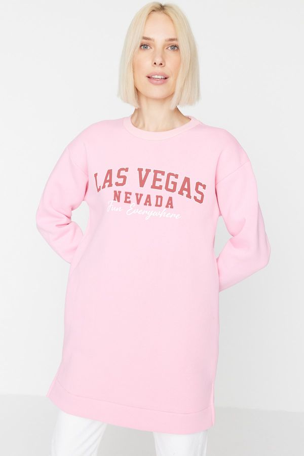 Trendyol Trendyol Sweatshirt - Pink - Oversize