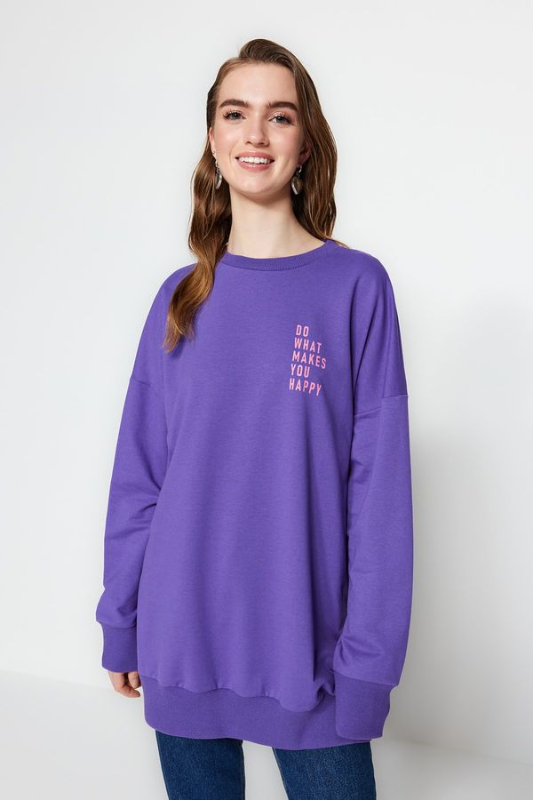 Trendyol Trendyol Sweatshirt - Purple - Regular fit